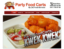 Tablet Screenshot of partyfoodcarts.com